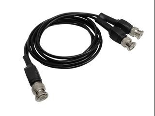 BNC MALE to DUAL BNC MALE CONNECTOR ADAPTER Y SPLITTER CABLE, BEST FOR CCTV CAMERA