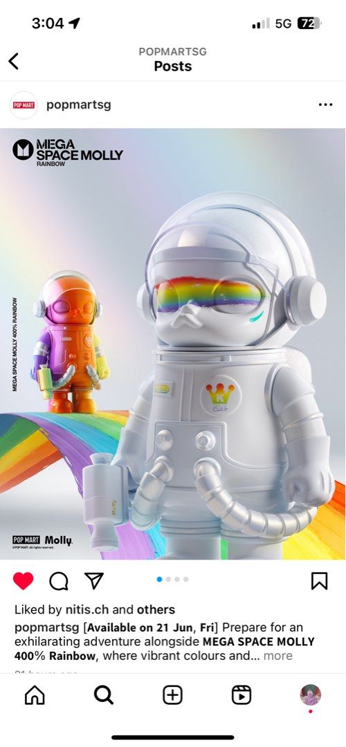 BNIB Mega Space Molly Rainbow, Hobbies & Toys, Toys & Games on 