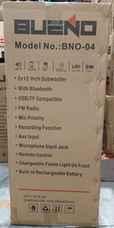 BNO-04 Bueno Speaker 2x12 inch Subwoofer