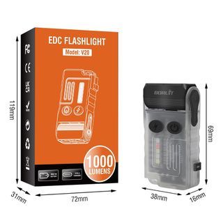 Brand New BORUIT V20 Small Powerful Pocket Flashlight (Cob Light)