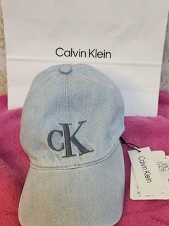 Calvin Klein Washed Denim Monogram Cap