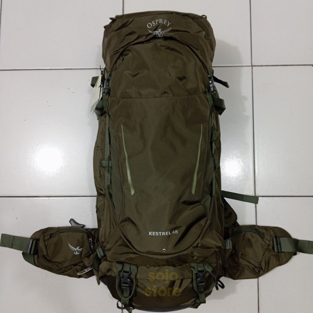 Carrier Osprey kestrel 48 Green include rain cover ML XL 48 56cm tas gunung outdoor Adventure