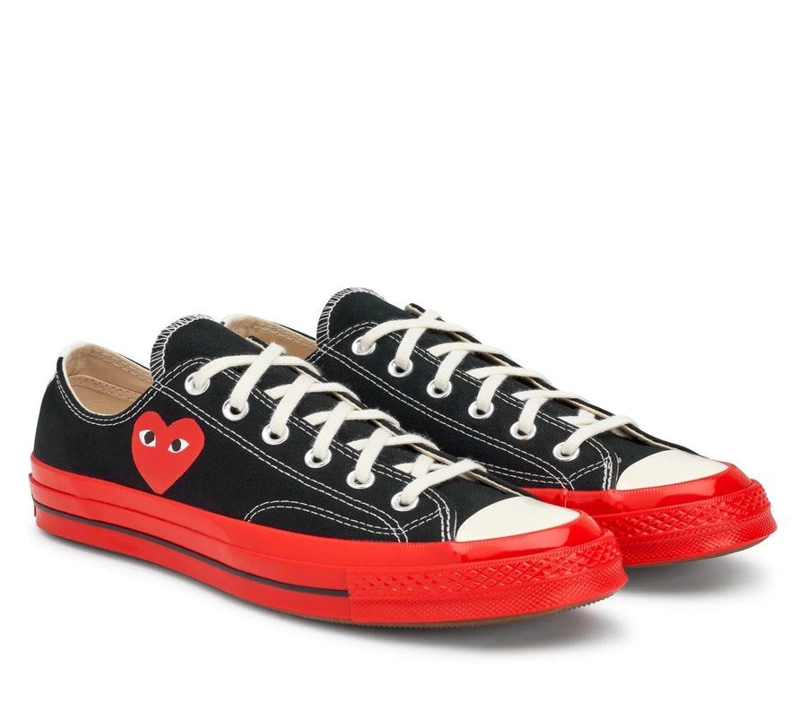 CDG PLAY x Converse Chuck 70 Red Midsole Sneakers Limited Edition Luxury Sneakers Footwear on Carousell