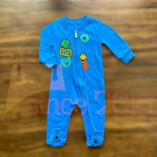 Converse Faux Patches INFANT Coverall (University Blue) - 6mos