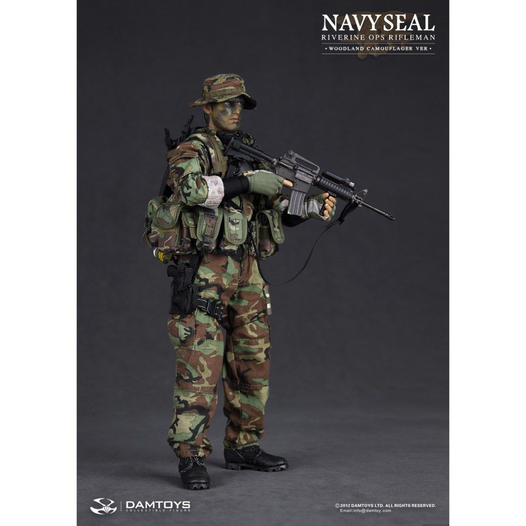 ミリタリー DAMTOYS NAVY SEAL INE OPS RIFLEMAN Dam Toys 1/6 U.S. Navy SEAL Riverine Ops Rifleman (Woodland