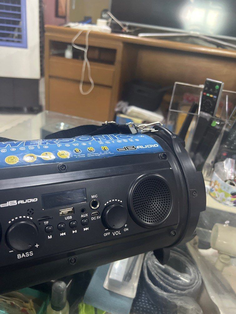 dbAudio Powersonic Rechargeable Karaoke (Category: Portable Audio Accessories) located in Pasay City. Submitted by meostore (Listing ID 1309950959, Image 3). Description: with box and manual with strap for portability complete cable and accessories.