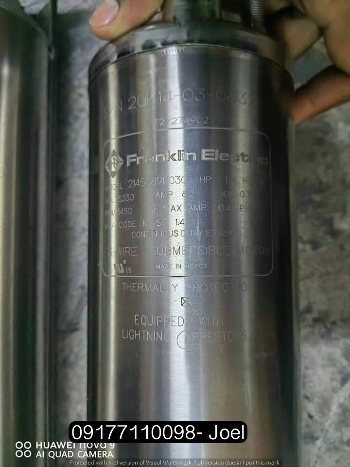 Franklin Motor w/ Goulds Pump (Category: Construction Tools & Equipment) located in Manila. Submitted by joeyroque09 (Listing ID 1309921828, Image 2). Description: Franklin Motor w/ Goulds Pump Specs: with control box Model: 10GS10 .
