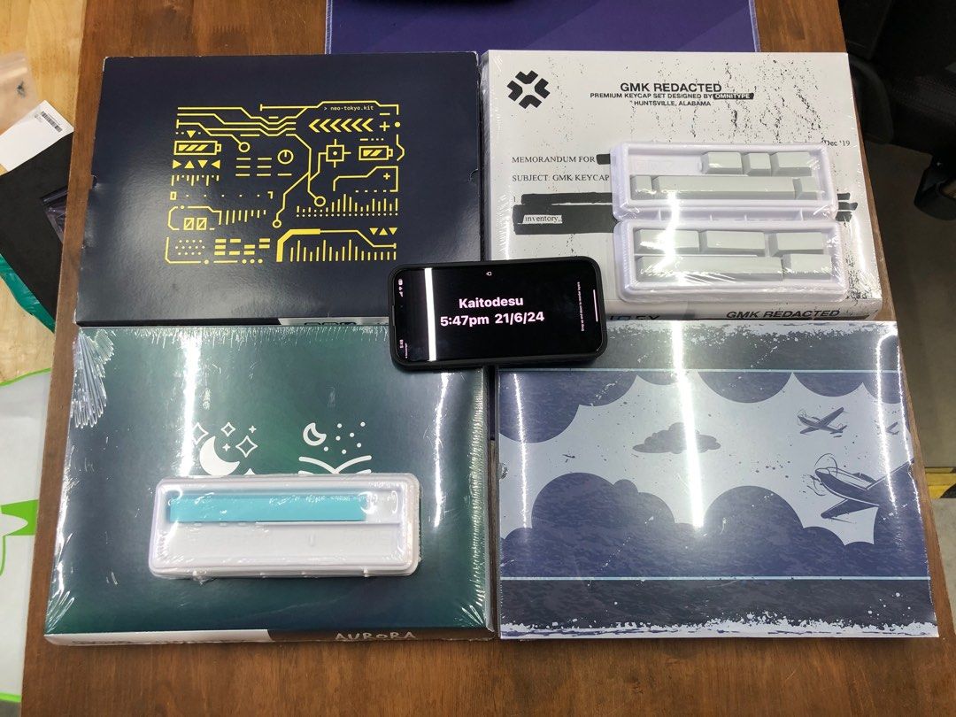 GMK Keycaps Authentic (Aurora Polaris, Redacted, Pacific and 