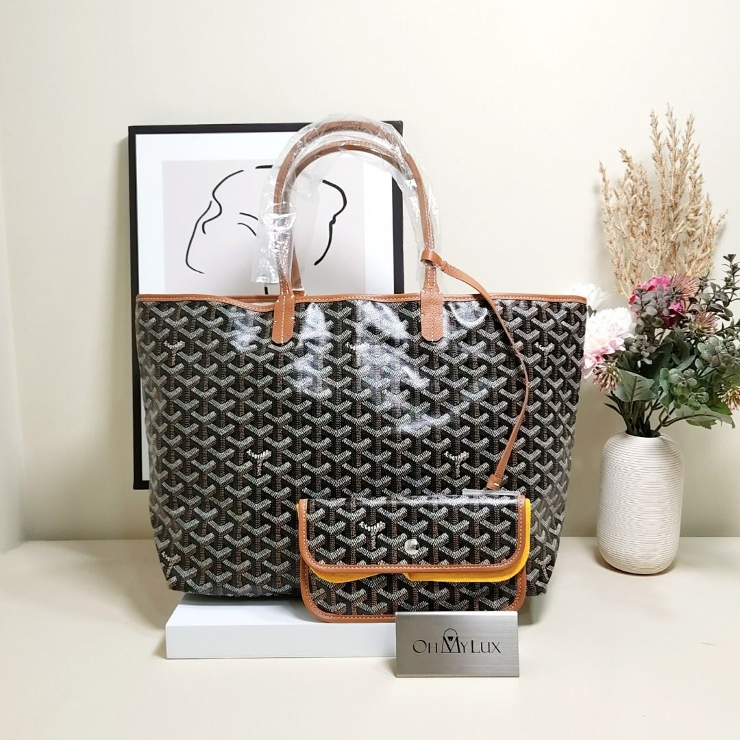 Goyard St Louis PM in Black Tan Luxury Bags Wallets on Carousell