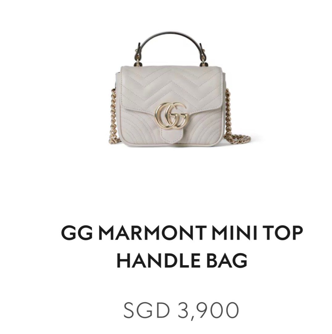 GUCCI GG MARMONT MINI TOP HANDLE BAG, Luxury, Bags Wallets on - Main Image