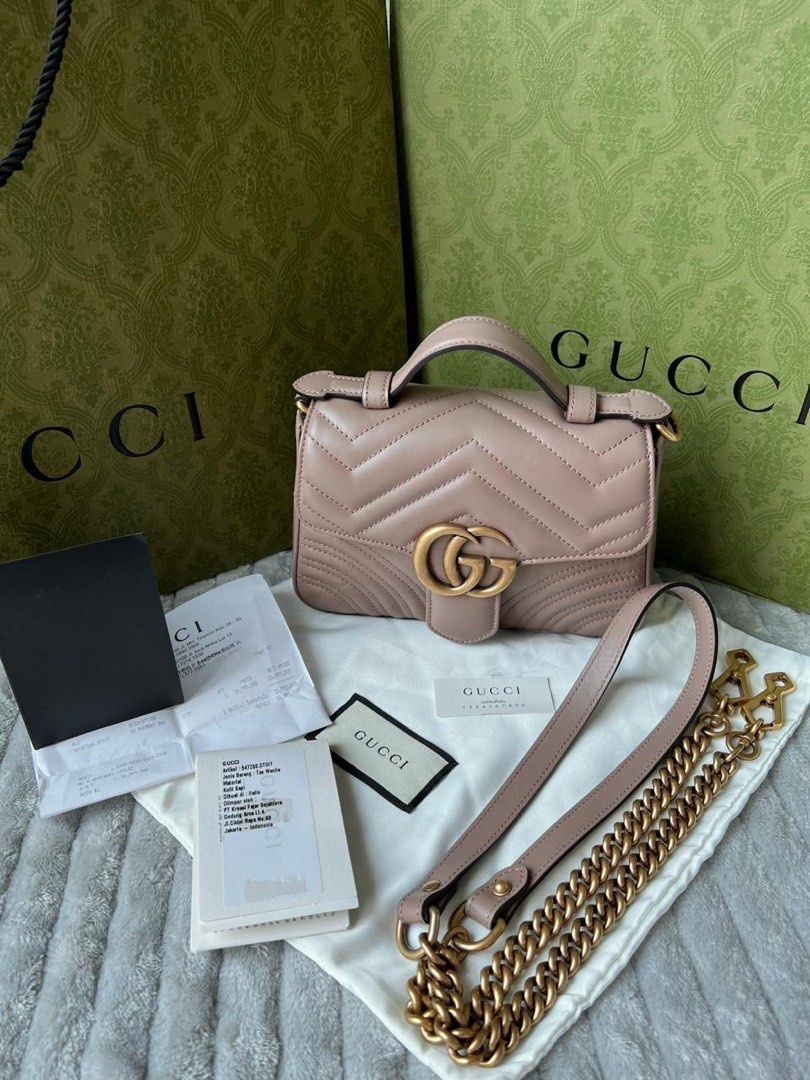 Gucci Bags Gucci Marmont Pouch Gucci Dusty Pink GG Marmont Mini
