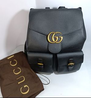 Gucci Leather GG Marmont Backpack Bag
