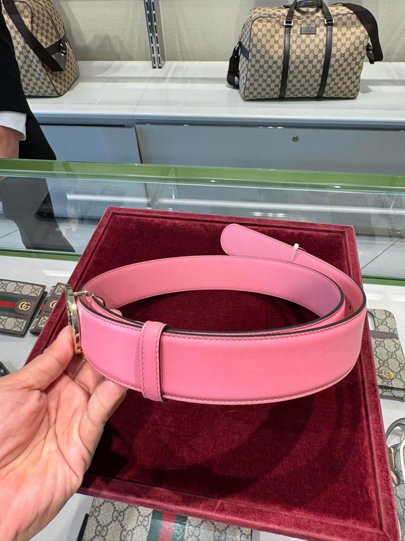 Gucci pink belt sale