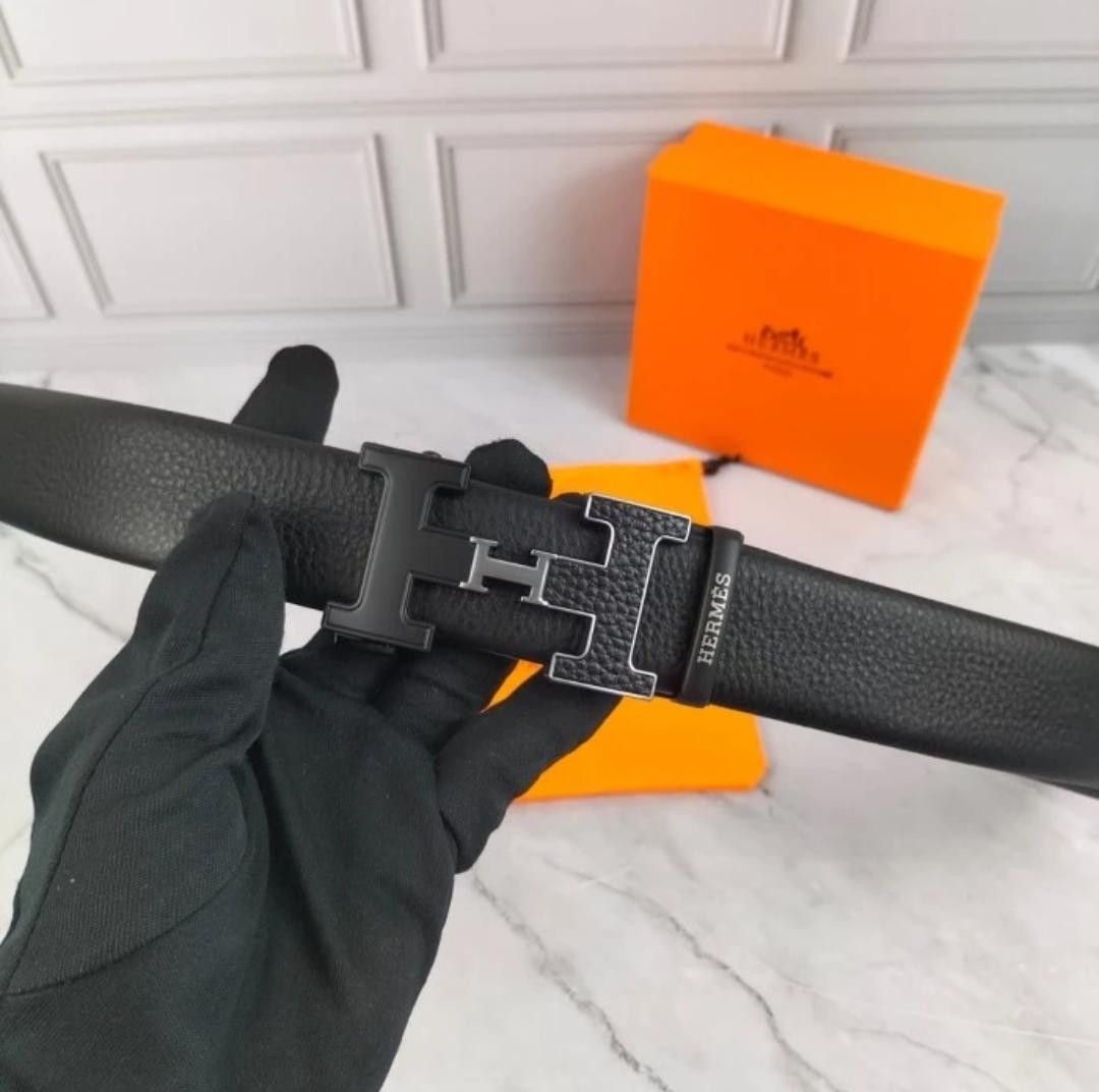 Hermes Belt Ikat Pinggang Pria Branded Hermes Black Fullset Box