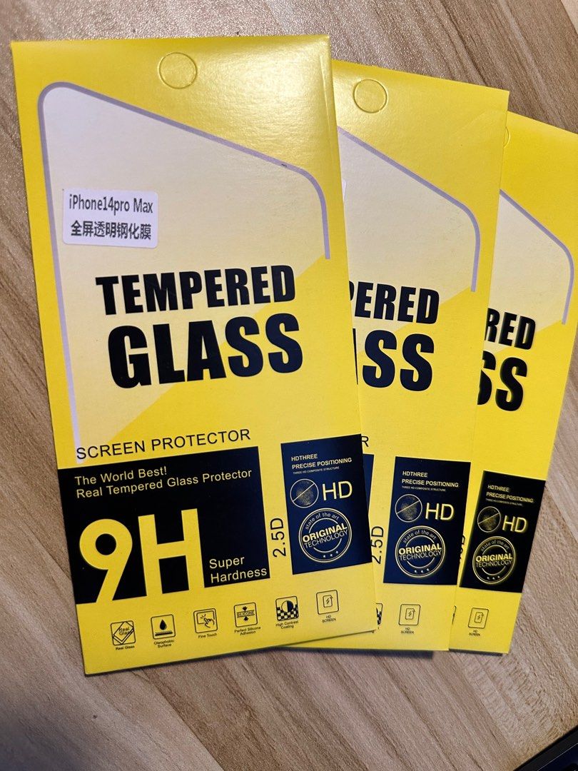 iPhone 14 Promax Tempered Glass (Category: iPhone 14 Series) located in Pasay City. Submitted by KRWNProduction (Listing ID 1310056843, Image 2). Description: Take 6 brand new tempered glass for iPhone 14 Promax for Php500 pesos ONLY!.