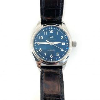 IWC Pilot's Navy Dial Alligator Skin Stainless Steel Automatic Watch