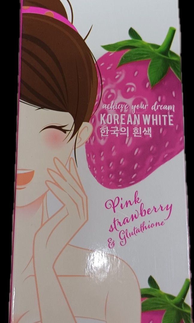 Korean White Pink Strawberry & Glutathione Whitening Soap 90g x 3 bars,  Beauty & Personal Care, Bath & Body, Bath on Carousell