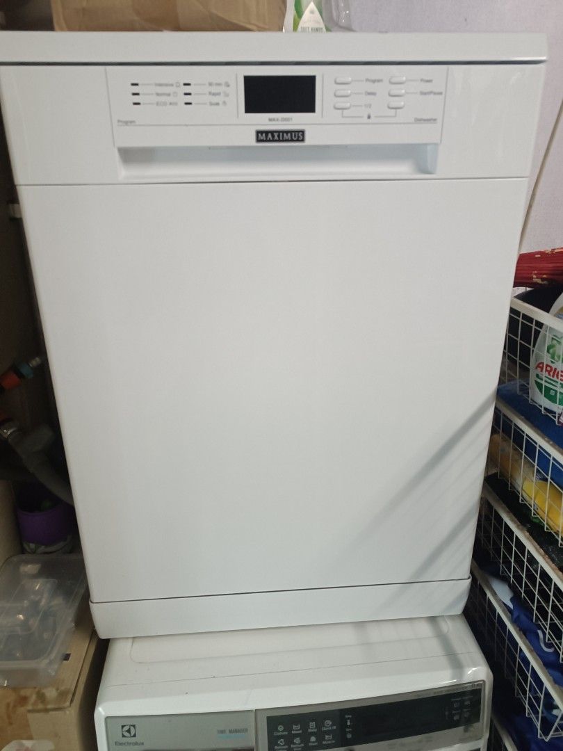 maximus 12 plates dishwasher like new. (Category: Dishwasher) located in Makati City. Submitted by chens25 (Listing ID 1309905687, Image 1). Description: current price 24K. used for 2 years only. invoice available. Reason for selling living the country. Maximus D001- 12 plates self standing dishwasher.