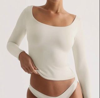 Mera Alexa Long Sleeve T-Shirt Slim-fitting Rounded Neck Womenswear Soft Tee Cotton Basic Fabric Top Essential Piece
