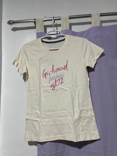 M+F Girbaud cream tshirt women