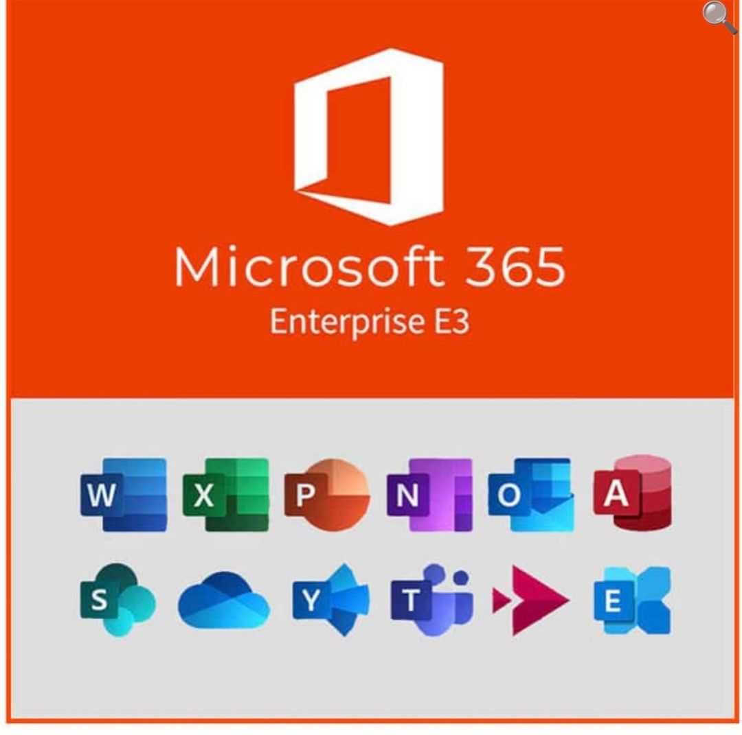 Microsoft 365 Enterprise E3 + Teams Enterprise 100 users 1 year license ...