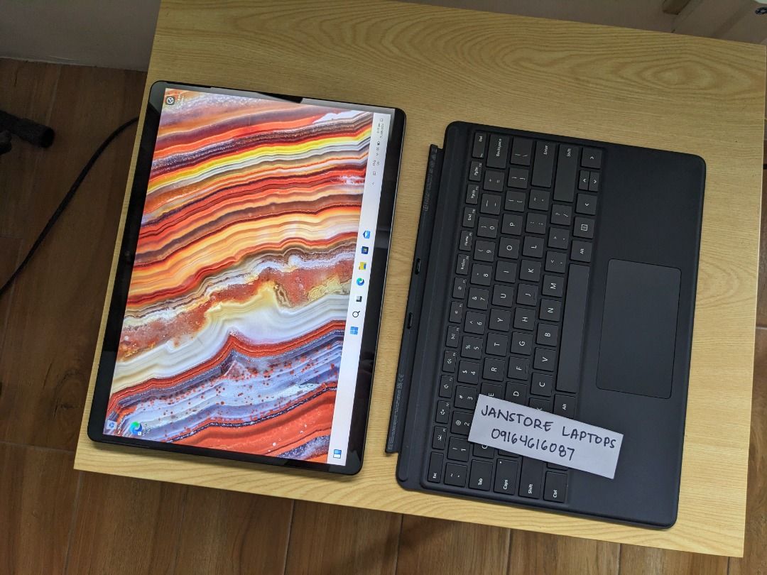 Microsoft Surface Pro 9 Core i5 1235u 12th Gen 16GB 256SSD (Category: Laptops & Notebooks) located in Quezon City. Submitted by janstore-computer-trading (Listing ID 1310024053, Image 2). Description: Model : Microsoft Surface Pro 9 (16GB Ram , with Keyboard) Condition : Slightly Used , Very smooth Price : 45,999 Mall Price : 82,000 Specs: Processor : Intel Core i5 1235u 12th Gen 10 Cores 12 Threads ( 3.3 - 4.4 Ghz ) Ram : 16 GB LPDDR5 RAM Storag