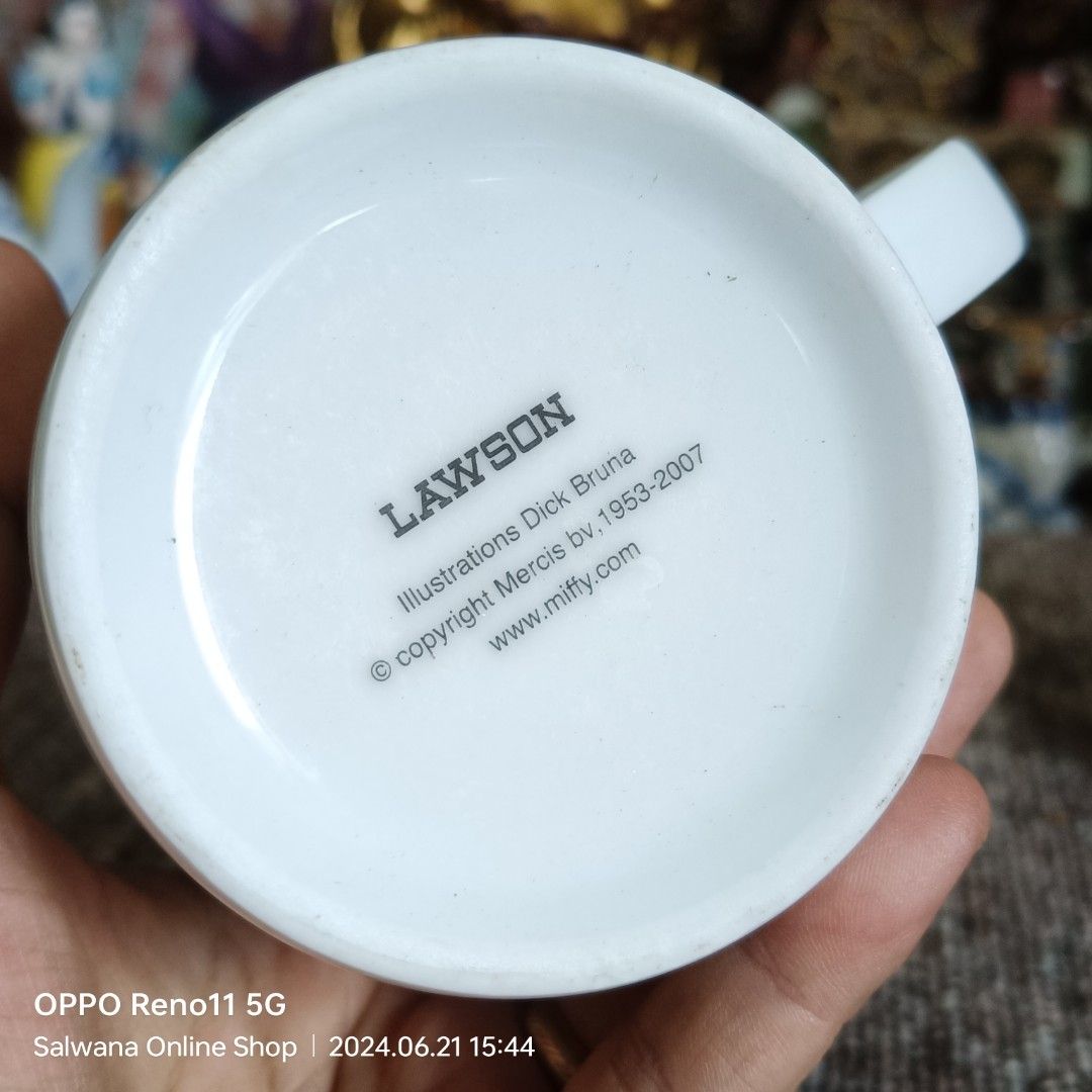 MIFFY MUG 200ML • JAPAN SURPLUS (Category: Coffee & Tea Tableware) located in Mabalacat. Submitted by salwanaonlineshop (Listing ID 1309969180, Image 3). Description: 2007 LAWSON MIFFY CERAMIC MUG 200ML • JAPAN SURPLUS 🇯🇵 Lightly Used to Like New condition 🇯🇵 Size: 3.3"H x 3.3" Diameter 🇯🇵 Ceramic / Porcelain 🇯🇵 No issue 🇯🇵 Japan Source 🇯🇵 ₱220 each only 🛒 Follow us on S.H.O.P.E.E / L.A.Z.A.D.A : "SALWANA ONLINE SHOP" 📍Loc: Mabalaca