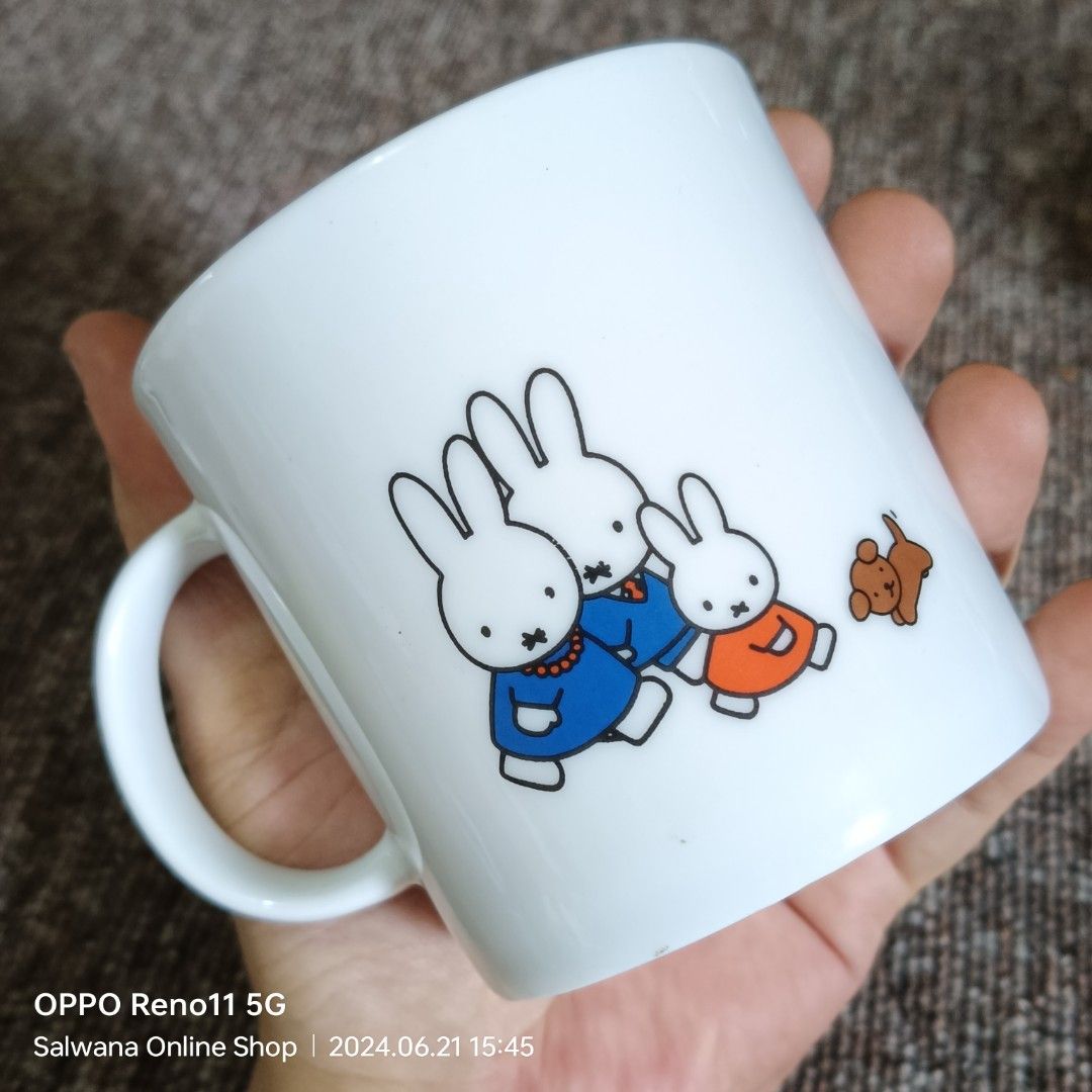 MIFFY MUG 200ML • JAPAN SURPLUS (Category: Coffee & Tea Tableware) located in Mabalacat. Submitted by salwanaonlineshop (Listing ID 1309969180, Image 2). Description: 2007 LAWSON MIFFY CERAMIC MUG 200ML • JAPAN SURPLUS 🇯🇵 Lightly Used to Like New condition 🇯🇵 Size: 3.3"H x 3.3" Diameter 🇯🇵 Ceramic / Porcelain 🇯🇵 No issue 🇯🇵 Japan Source 🇯🇵 ₱220 each only 🛒 Follow us on S.H.O.P.E.E / L.A.Z.A.D.A : "SALWANA ONLINE SHOP" 📍Loc: Mabalaca