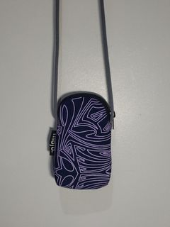 Mini Mojo Wallet Coin Purse Purple Pattern Neck Sling