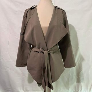 Muted Brown Belted Jacket