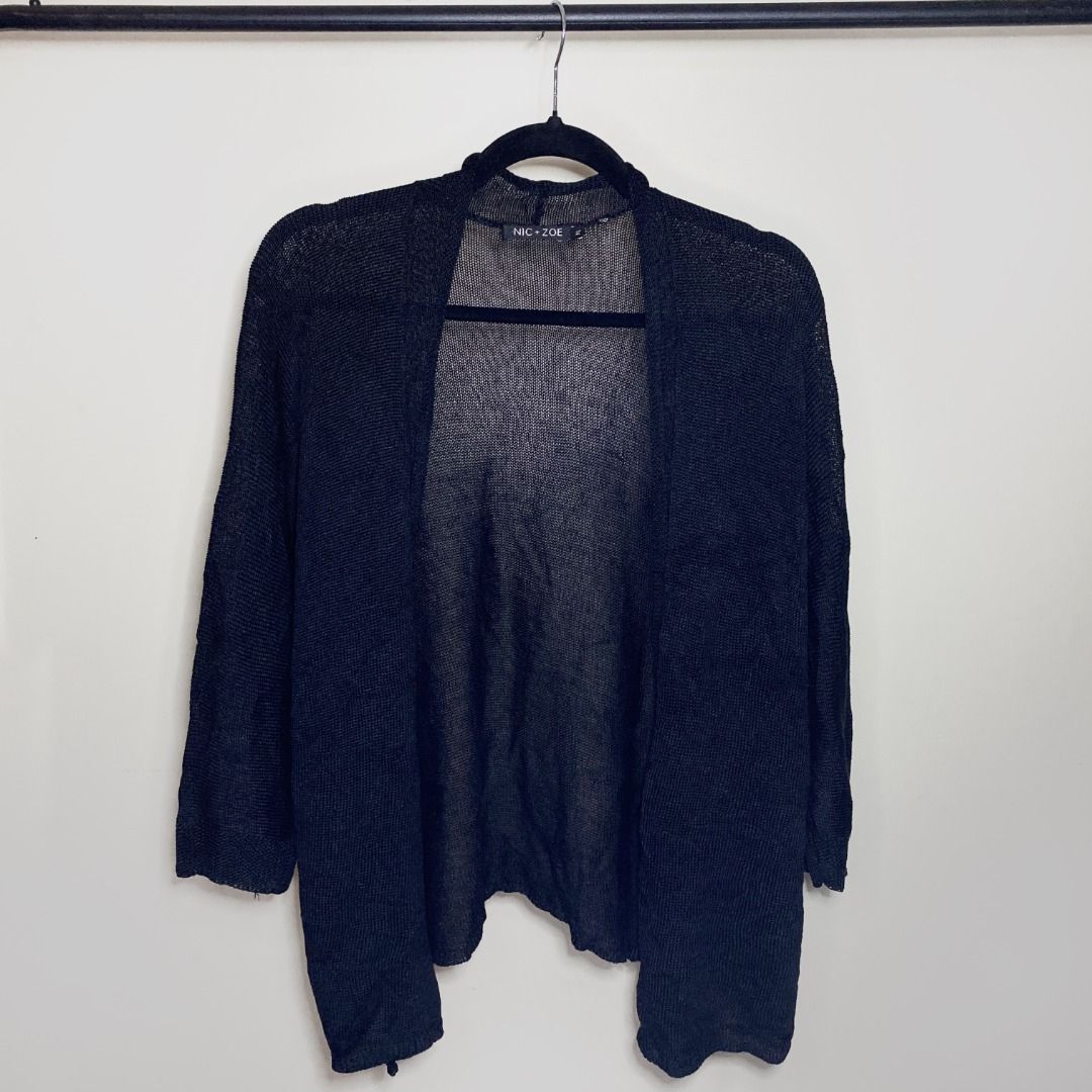 Nic Zoe Black Cardigan Women s Fashion Coats Jackets and Outerwear on Carousell