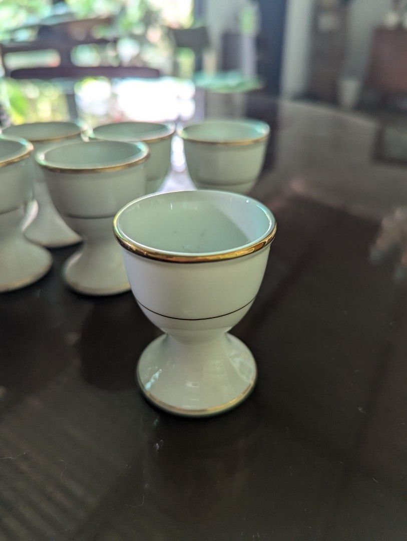 Noritake egg cups (Category: Dinnerware & Cutlery) located in Midsayap. Submitted by Pandabearstore (Listing ID 1309909037, Image 1). Description: Gold intact. Good condition.