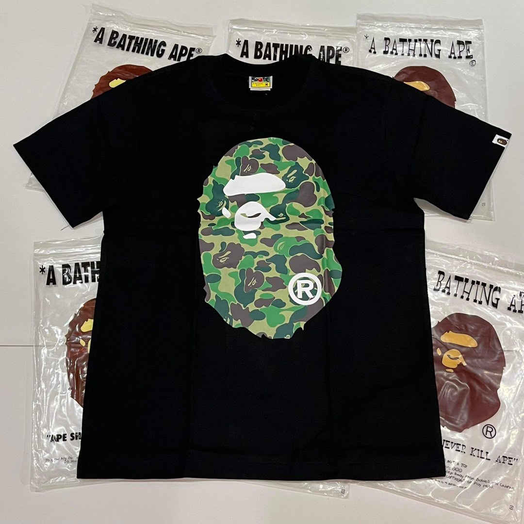 Original Bape Camo Head T shirt Baju S L XLsize