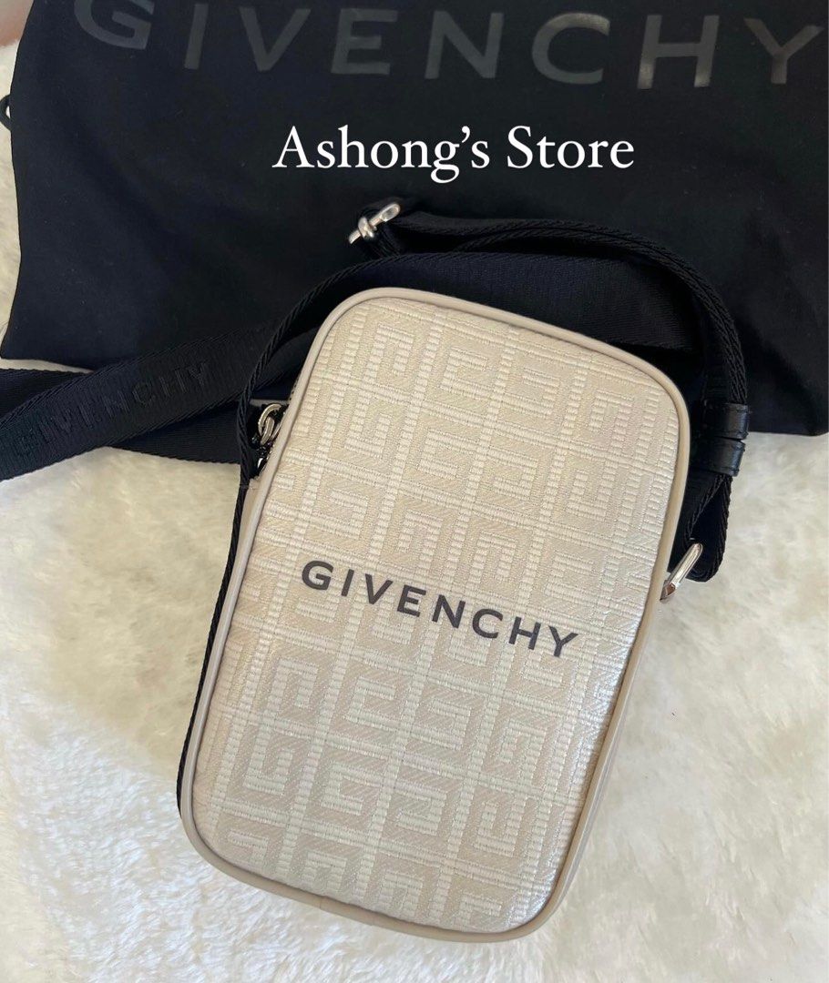 💯ORIGINAL GIVENCHY Beige Small 4G Vertical Bag (Category: Luxury Bags & Wallets) located in Quezon City. Submitted by ashongsstore (Listing ID 1309930233, Image 1). Description: ✨GI.VEN.CHY COLLECTION✨ SUPER STEAL PRICE🙈 🇵🇭AVAILABLE🇵🇭 Give.nchy Beige Small 4G Vertical Bag Coated canvas pouch in beige. Buffed leather trim and signature jacquard 4G pattern throughout. · Adjustable logo-woven webbing shoulder strap · Logo printed at face · Zip