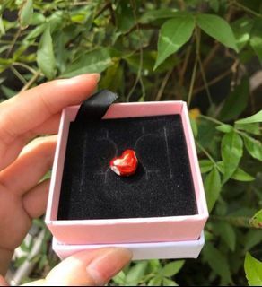 Pandora red metallic heart ❤️ charm