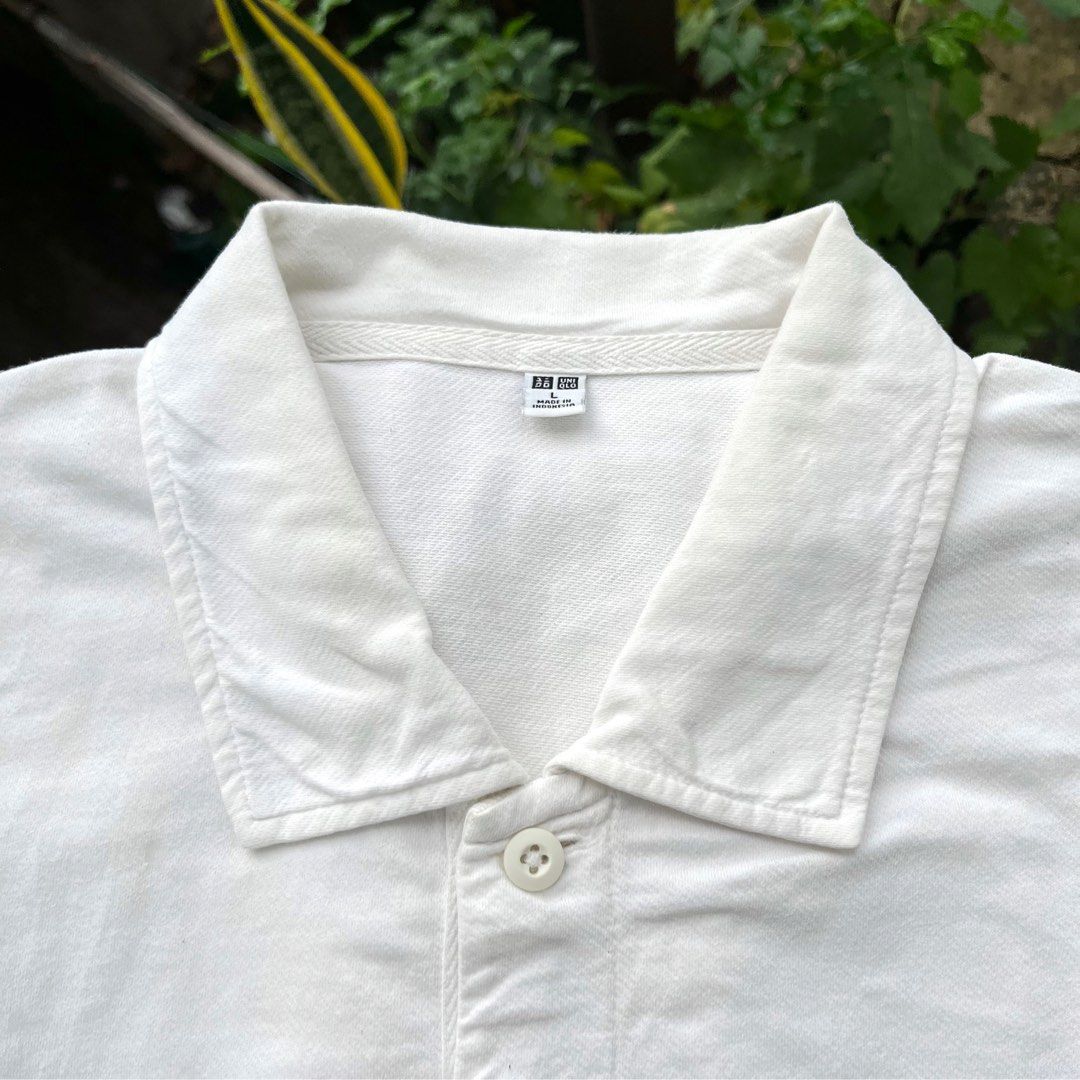 Polo Shirt UNIQLO Basic II with Pocket Broken White (L fit XL