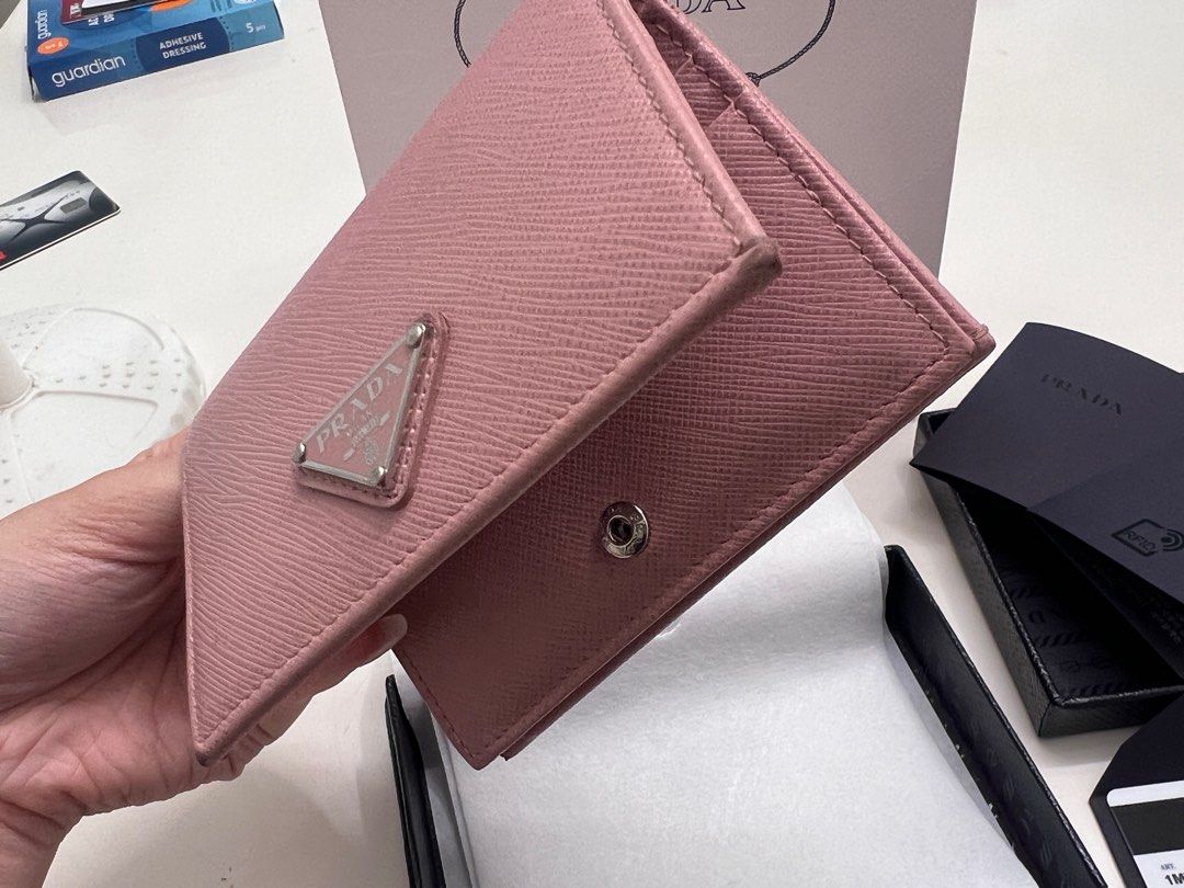 Prada Small Saffiano Leather Wallet, Luxury, Bags & Wallets