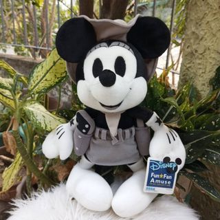 Rare DISNEY Sega Minnie Mouse Black and White Plush Toy