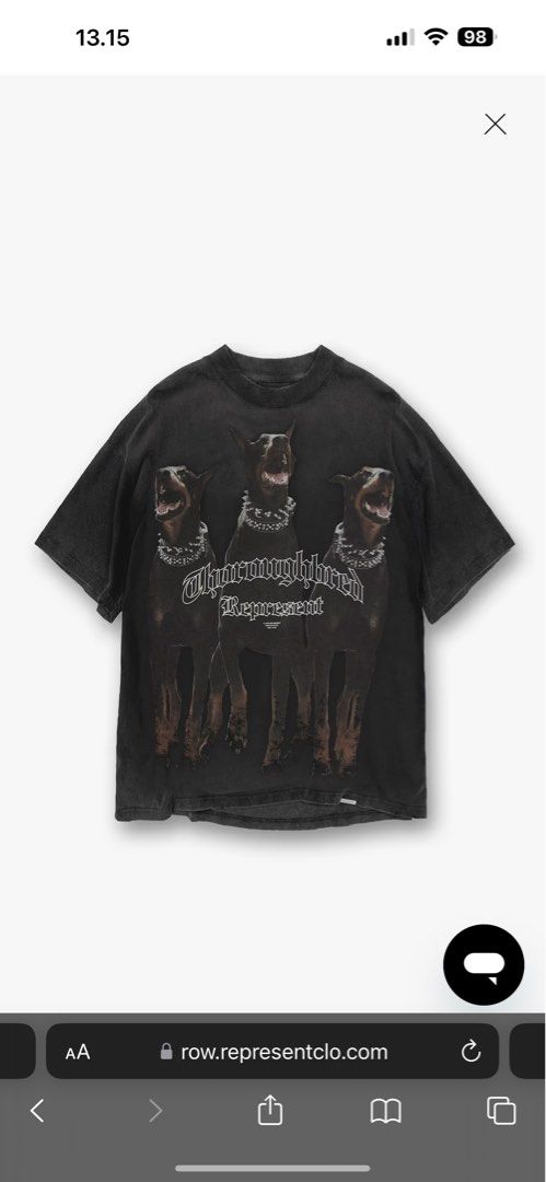 Represent tee (Category: Tshirts & Polo Shirts) located in Singapore. Submitted by dysonkho (Listing ID 1309951341, Image 1). Description: Represent Tee Size L BNIPWT Authentic Shipping From indonesia.