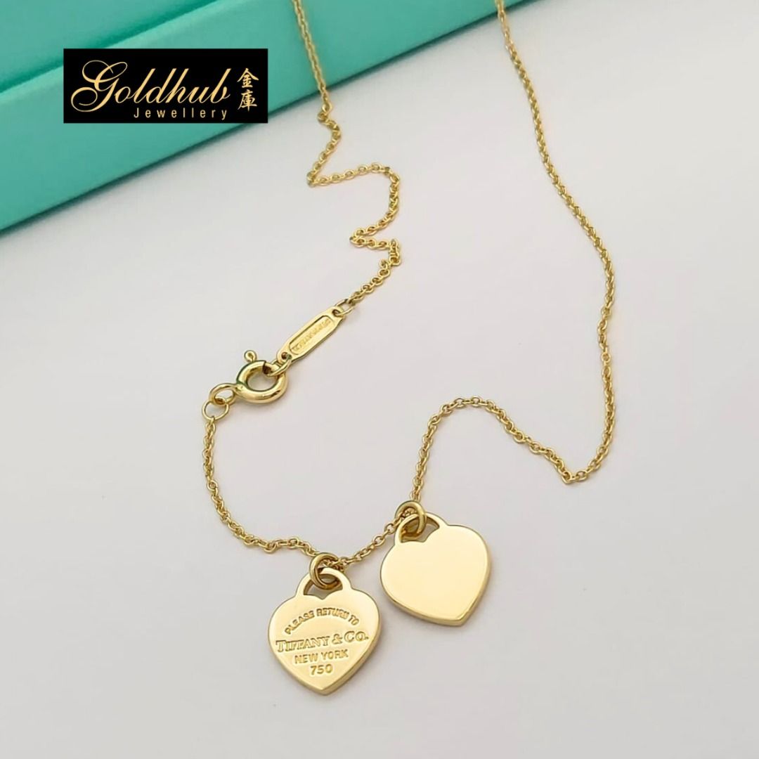 Tiffany necklace two hearts new arrivals