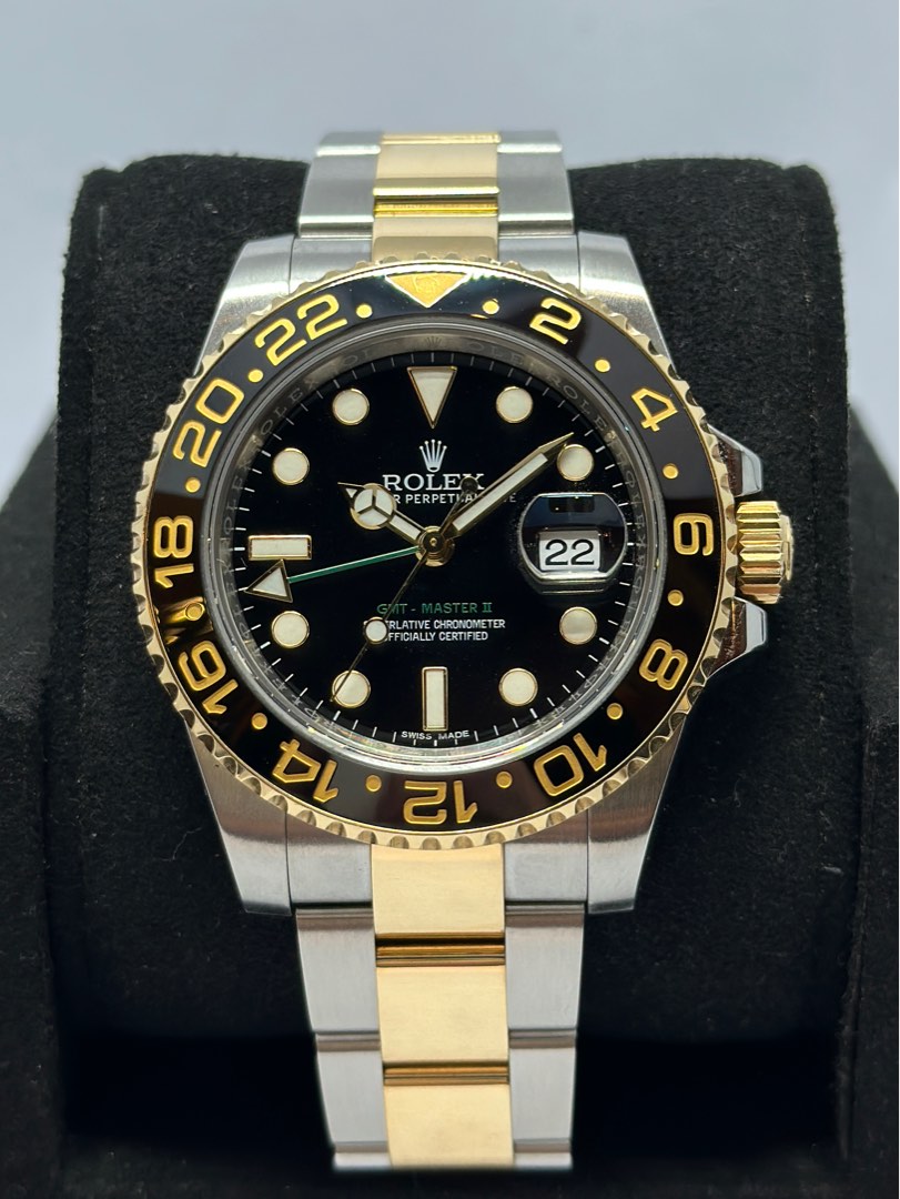 Rolex GMT Master II 116713LN Half Gold 40mm Luxury Watches on Carousell