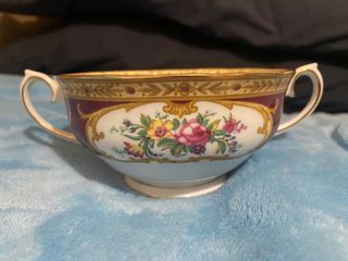 Royal Albert "Lady Hamilton" Footed Cream Soup Bowl