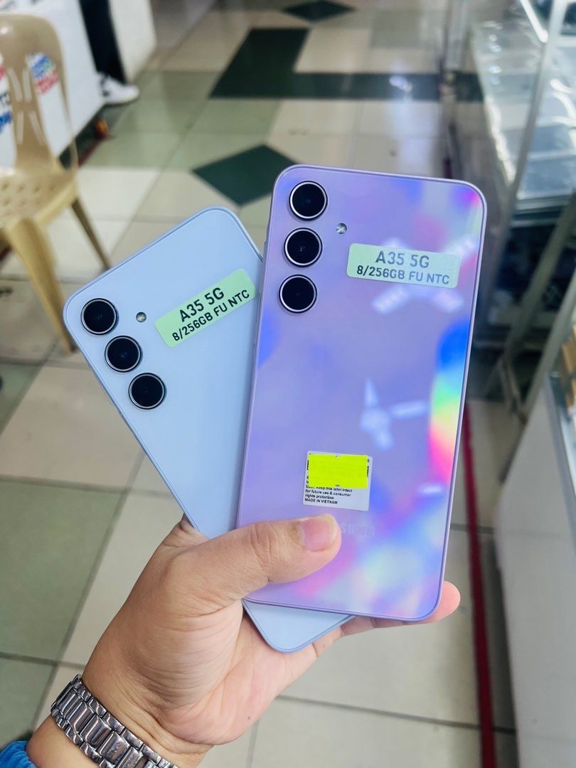 Samsung A35 5G 256gb Global (Category: Samsung) located in San Juan City. Submitted by javedsgadgetshop (Listing ID 1309911197, Image 1). Description: OPEN FOR INSTALLMENT VIA CREDIT CARD/GGIVES/SPAY/BILLEASE & SWAP/TRADE-IN! WE BUY AND SELL ( ANYKINDS OF UNIT BINIBILI PO NAMIN)! PTPA : Padelete po f bawal Read ❗️Onhand ‼️ Samsung A35 5G •256gb •NTC Variant •Good batt health •Factory Unlock •95% Smoothness •No hidden issue | No Repaired •100% Aut