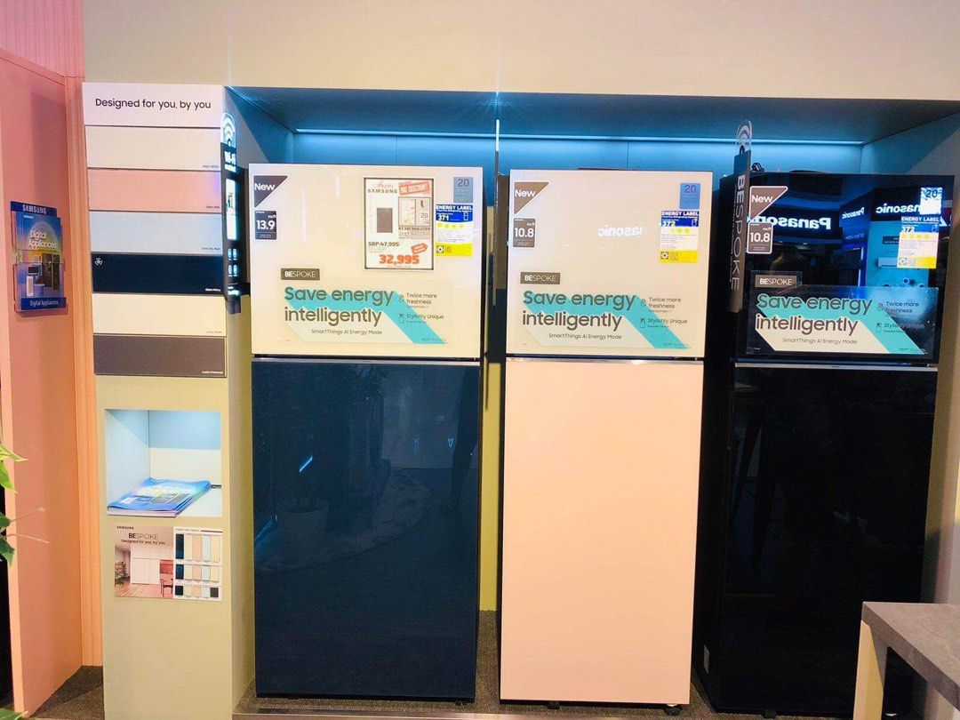 SAMSUNG BESPOKE INVERTER REFRIGERATOR (Category: Refrigerators and Freezers) located in Quezon City. Submitted by annys.online (Listing ID 1310032933, Image 2). Description: SAMSUNG BESPOKE REFRIGERATOR RT31CB564422tc srp 38,495 cash 25,200 RT31CB56448ctc srp 38,495 cash 25,000 RT38CB66228a srp 47,995 cash 29,900 RT47CB664422 srp 56,995 cash 38,500 RZ32t744501 srp 67,995 cash 45,300 RB33t307026 srp 65,995 cash 44,000 Brand new and sealed with war