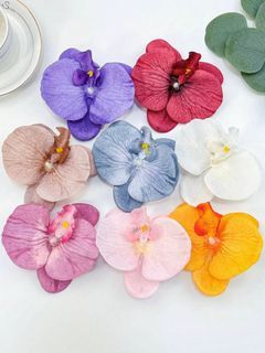 Shein Orchid Flower Hair Clips