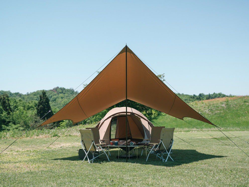 スノーピーク Connect Tarp Hexa Ivory Snow Peak Hexa Connect Tarp (Ivory) - Festival Camping Shelter