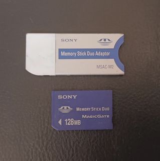 [SET] Sony Memory Stick Duo with Adaptor 128mb