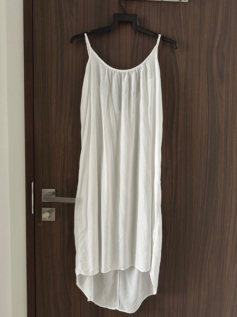 Supre white high low casual slip dress
