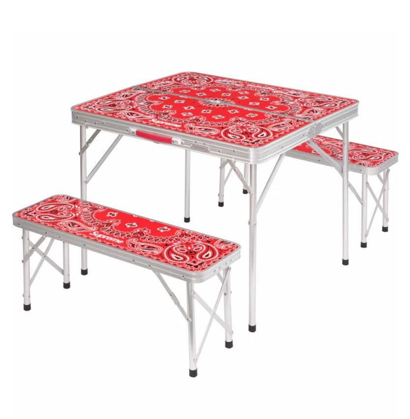 【Coleman】Tri-folding Table 8 INSTOCK] SUPREME COLEMAN FOLDING TABLE SET, Furniture & Home