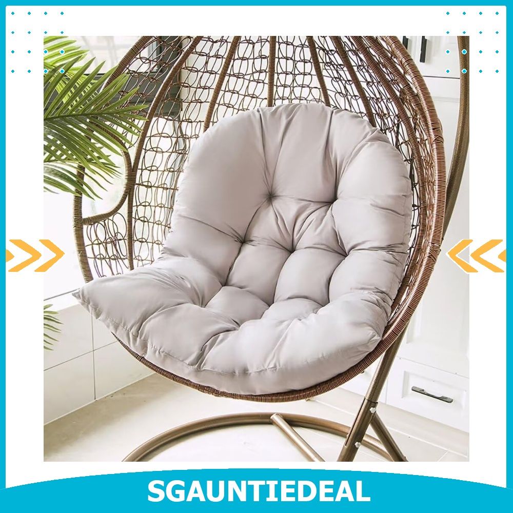 TOTATOWI Egg Chair Cushion Replacement for Hanging Egg Chair Thicken Comfortable Hanging Chair Cushion Outdoor Grey Only Cushion Hammock Chair Cushion Grey 32x40in Furniture Home Living Home Decor Oth...